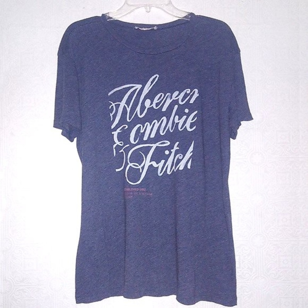 Y2K Vintage Abercrombie and Fitch Graphic Tee Tshirt Blue Gorpcore